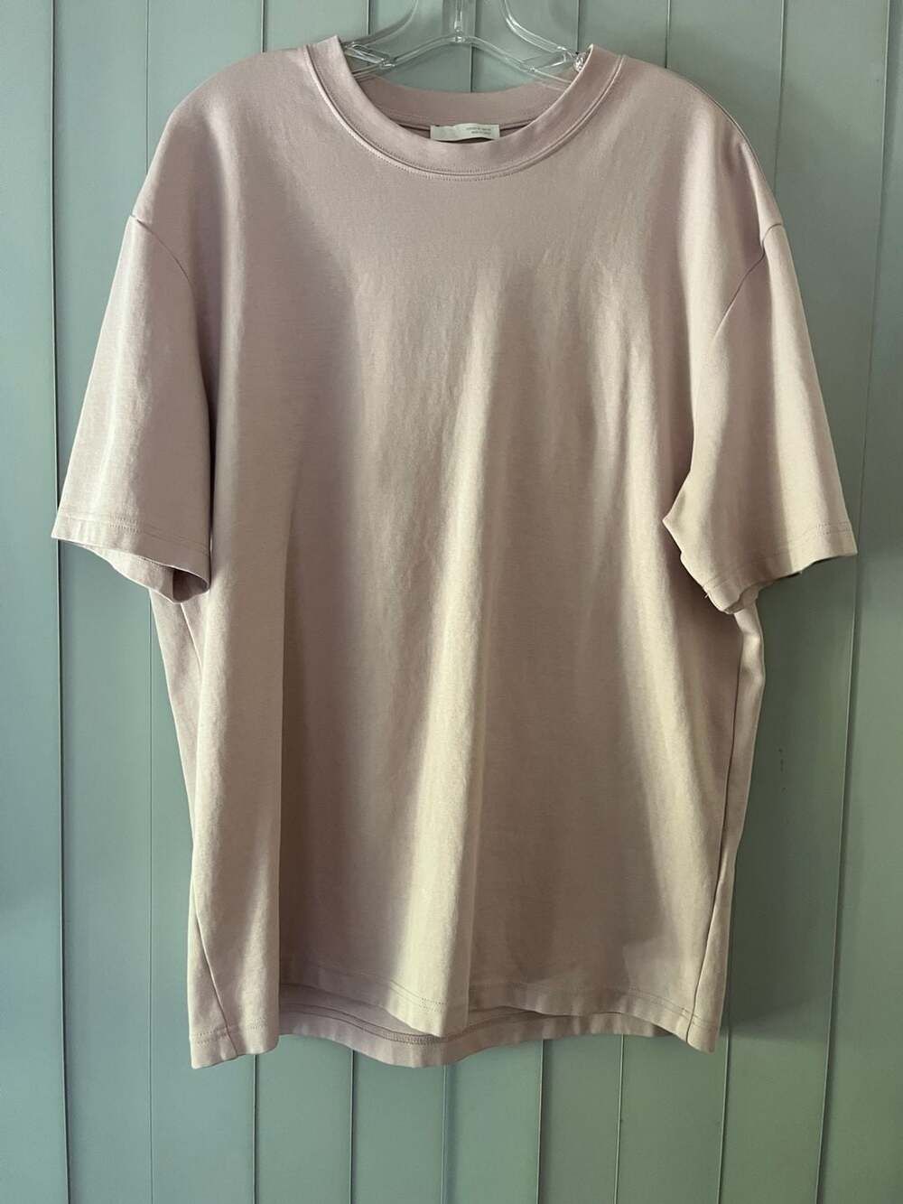 Zara Oversized T-Shirt Size XL Pink Cotton Crew Neck Short Sleeve